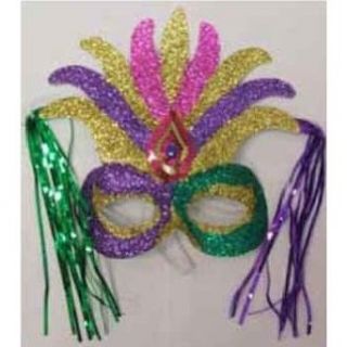 Mardi Gras Glitter Gem Mask Adult Accessory Costume Masks Clothing