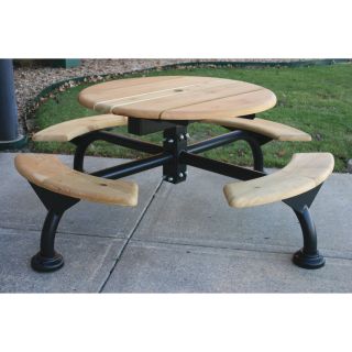 Round Wood Picnic Table   Picnic Tables