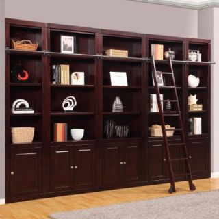 Parker House Boston Inset Library Wall Bookcase   Merlot   Bookcases