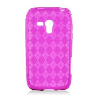 Purple Clear Patterned Flex Cover Case for Samsung Galaxy Rush SPH M830 Cell Phones & Accessories