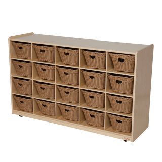 Wood Designs 20 Tray Storage with Baskets   Toy Storage