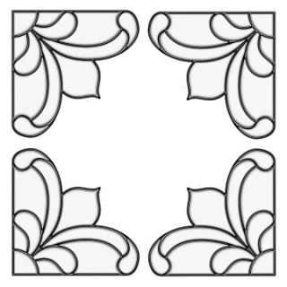 Victorian Corners   Stained Glass   Wall Decals