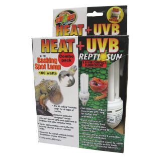 Zoo Med Heat and UV Light Combo Pack   Reptile Supplies