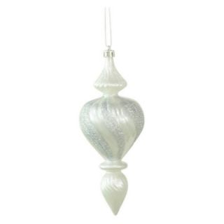 Vickerman 7 in. Silver Candy Finish Finial Ornament   Set of 3   Ornaments