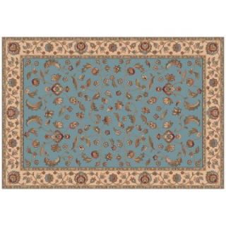 Dynamic Rugs Radiance Collection 47 x 24 Hearth Rug Blue Arcadia   Hearth Rugs