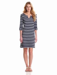 Hatley Women's Stripe Long Sleeve Knit Dress, Navy/White Stripes, X Small