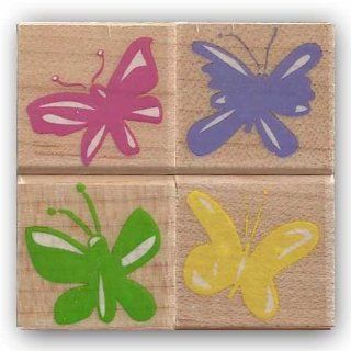 Little Butterflies Wood Mounted Rubber Stamp Set (LL811)
