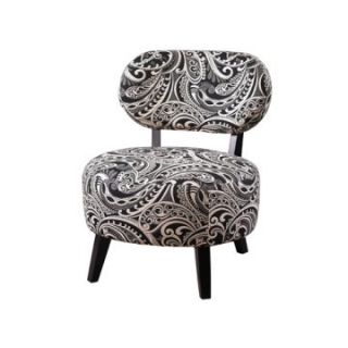 Paisley Upholstered Club Chair   Black   Accent Chairs