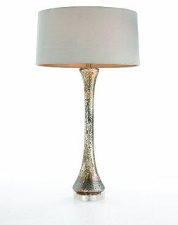 Arteriors 42346 832 Macy Tall Glass and Acrylic Lamp, Metallic Silver   Table Lamps  