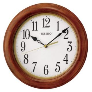 Seiko Light Brown Wall Clock   11.5 diam. In.   Wall Clocks