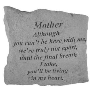 Although You Can't Be Here Memorial Stone With Personalized Header   Garden & Memorial Stones