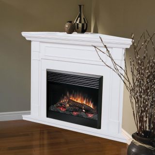 Dimplex Baxter Corner Electric Fireplace   White