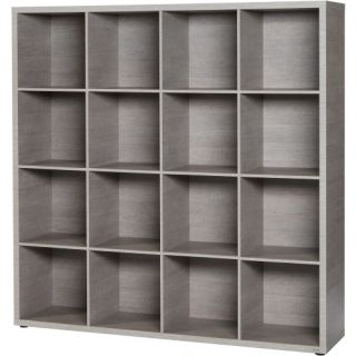 didit click furniture 16 Cubby Open Cabinet   56W in.   Riverside Oak Light   Bookcases
