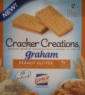 Lance, Cracker Creations, Graham & Peanut Butter, 6.7oz Box (Pack of 4)  Grocery & Gourmet Food
