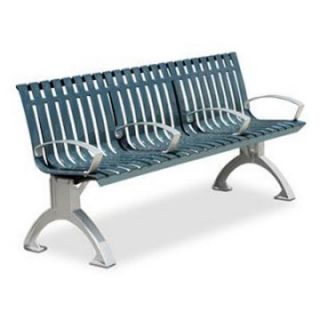 Anova Furnishings 6 ft. Latitude Contour Bench with Arms for Divided Seating   Outdoor Benches