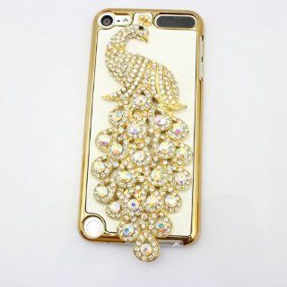 bling 3D clear case silver peacock diamond rhinestone crystal hard cover for apple ipod touch 5 gen 5g 5th Cell Phones & Accessories