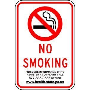 No Smoking For Info Call Sign NHE 7872 Pennsylvania No Smoking  Business And Store Signs 