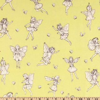 44'' Wide Michael Miller Morning Flower Fairies Petite Fairy Toile Apple Fabric By The Yard