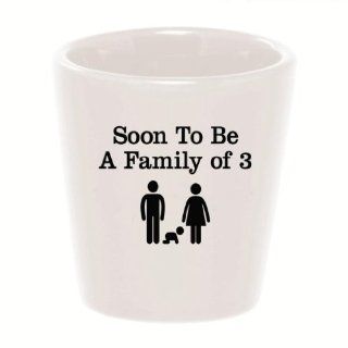 Mashed Mugs   Soon To Be A Family Of Three (Mommy/Daddy/Baby)   Ceramic Shot Glass Kitchen & Dining