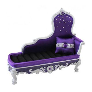 Elegant Rose Lounge Chair Jewelry Holder   Purple   8W x 6H in.   Trinket Boxes