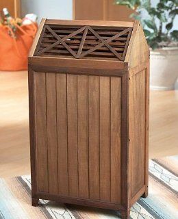 Western Wooden Garbage Can Trash Bin  Storage And Organization Products  