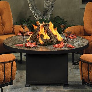 O.W Lee Casual Fireside Vesuvius Round Fire Pit Table   Fire Pits