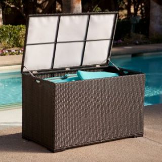 Coral Coast Fiji Bay All Weather Wicker Deck Box   Outdoor Benches