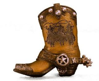 Brown Cowboy Boot Figurine Night Light with 3 Wranglers Decoration   Nightstands