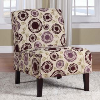 Lily Slipper Chair   Purple Floral   Accent Chairs