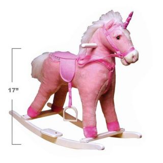 Toddler Pink Rocking Unicorn with Sound   Rocking Horses