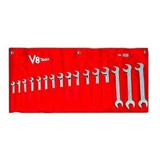 V8 Tools (V8 816) 16 Piece Angle Wrench Combination Set   Open End Wrenches  