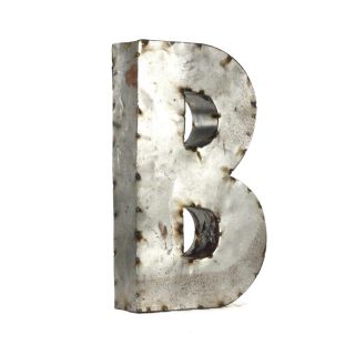 Letter B Metal Wall Art   Small   12.25W x 18H in.   Wall Sculptures and Panels