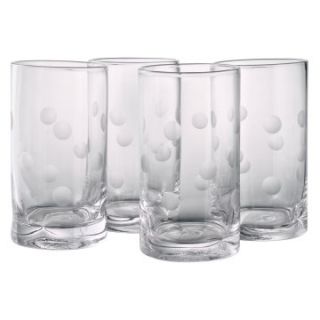 Artland Inc. Polka Dot 17 oz. HiBall Glasses  Set of 4   Liquor Glasses