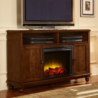 Pleasant Hearth Pearson Media Cabinet with Electric Fireplace   TV Stands
