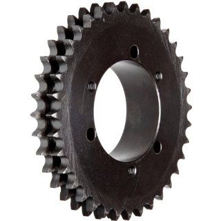 Martin Roller Chain Sprocket, QD Bushed, Type C Hub, Double Strand, 40 Chain Size, For Sk Bushing, 0.5" Pitch, 36 Teeth, 2.625" Max Bore Dia., 6.015" OD, 3.875" Hub Dia., 0.841" Width
