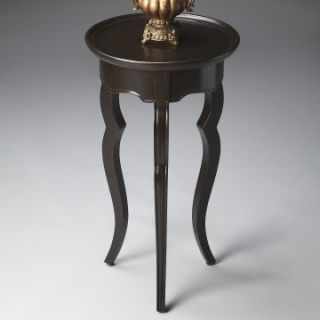 Butler Round Accent Table   Rubbed Black   End Tables