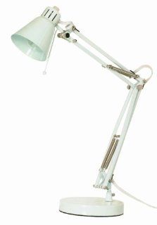 Satco Products 60/842 Mini Head Drafting Lamp, White   Desk Lamps  