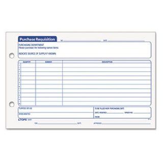 Purchasing Requisition Pad, 5 1/2 x 8 1/2, 100/Pad, 2/Pack  Blank Receipt Forms 
