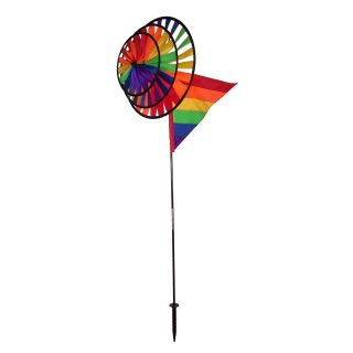 In the Breeze Rainbow Triple Spinner with Sail   Wind Spinners