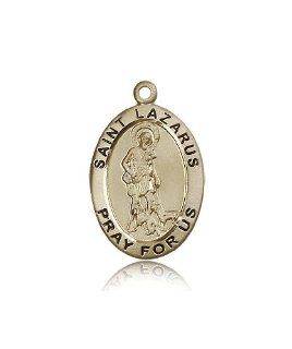 JewelsObsession's 14K Gold St. Lazarus Medal Pendants Jewelry
