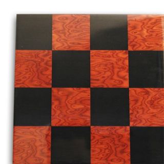 17.5 Inch Black and Red Briar Glossy Chess Board   Chess Boards