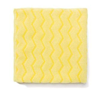 Rubbermaid Q610 Rubbermaid HYGEN Microfiber Bathroom Cloth (Yellow)   12/CS   Household Cleaning Wipes And Cloths