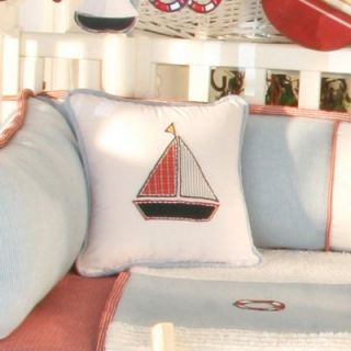 Brandee Danielle Sail Away Boat Decorative Pillow   Nursery Decor