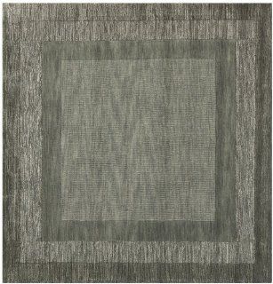 Safavieh IM821B Impression Collection Square Wool Area Rug, 6 Feet, Charcoal/Blue  