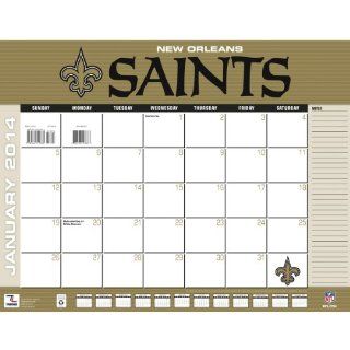 Turner   Perfect Timing 2014 New Orleans Saints Desk Calendar, 22 x 17 Inches (8061357)  Office Desk Pad Calendars 