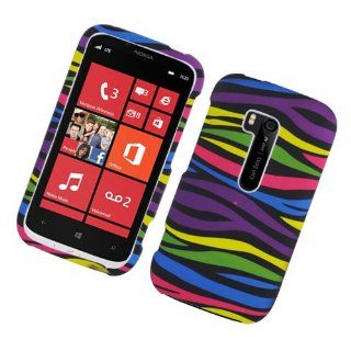 Nokia Lumia 822 Black Rainbow Zebra Stripe Cover Case Cell Phones & Accessories