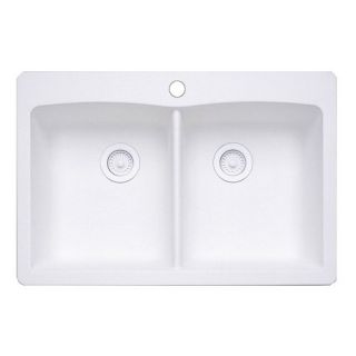 Blanco Diamond Silgranit II Double Basin Drop In Kitchen Sink   Kitchen Sinks