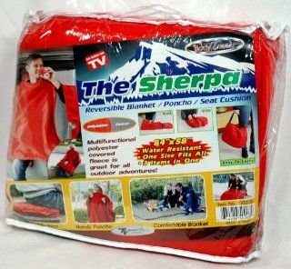 The Sherpa Seen on tv Reversible Fleece Blanket Red   Throw Blankets