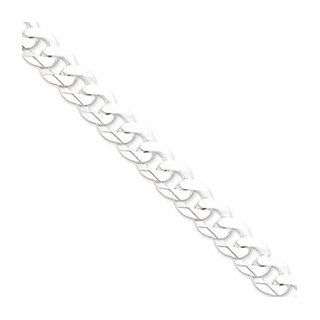 Sterling Silver 12.30mm Beveled Curb Chain Cyber Monday Special Jewelry