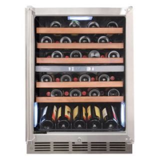 Vinotemp VT 45R Stainless Steel Pro 45 Bottle Dual Zone Wine Cooler   Wine Refrigerators